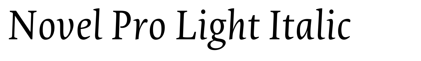 Novel Pro Light Italic